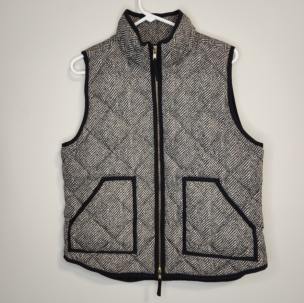 J. Crew Herringbone Quilted Vest